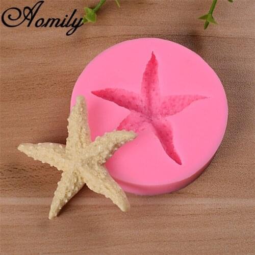Aomily Starfish Shaped 3D Silicon Chocolate Jelly Candy Cake Bakeware Mold DIY Pastry Bar Ice Block Soap Mould Baking Tool