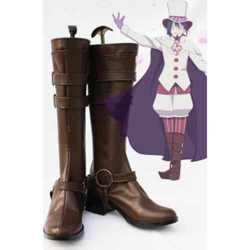Blue Exorcist Ao no Exorcist Mephisto Pheles Cosplay Shoes Boots For Adult Mens Halloween Party Cosplay Boots Custom Made