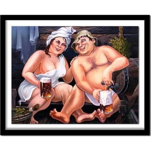 Sophie Beauty Diamond Painting Cross Stitch Crystal Square Drawing A Flirtatious Wine After A Bath Embroidery Arts Crafts Sewing