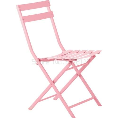 Photo chair Nordic iron leisure dining chair milk tea shop small round table simple stool table chair combination