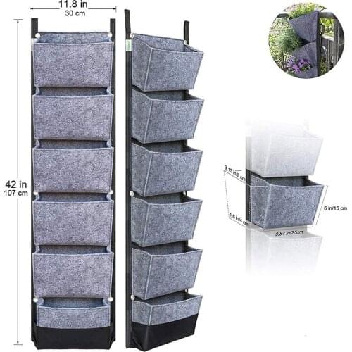 Vertical Hanging Planter Flower Pot Layout Waterproof Wall Mount Hanging Flowerpot Bag Indoor Outdoor Garden