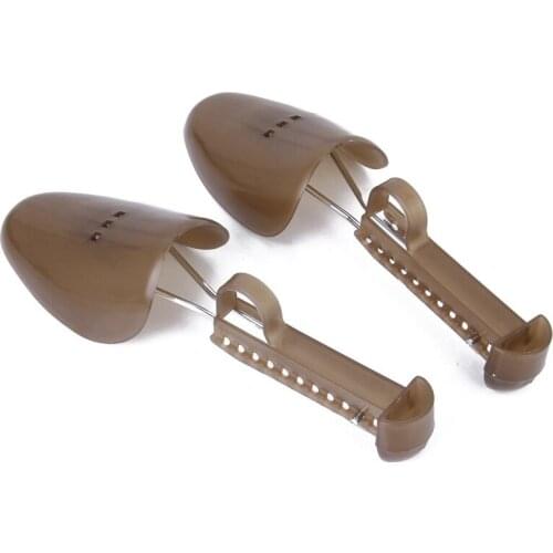 1 Pair Of Adjustable Plastic Shoe Trees For Men UK Size 6-13---Brown