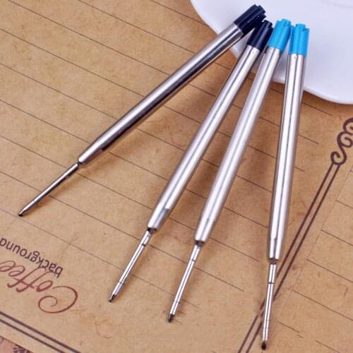 10 Pcs/set Refill 0.7mm Full Metal Core Short Blue And Black Ink Refill Replacement School Supplies Office Accessories