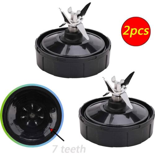 2pcs 7 Fins Bottom Blade for Nutri Ninja Blender Juicer Mixer Spare Extractor Replacement Parts for BL682-30 BL642-30 BL450-30