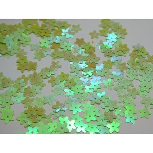 2000 Green AB 10mm Flowers Loose sequins Paillettes Sewing Wedding Craft