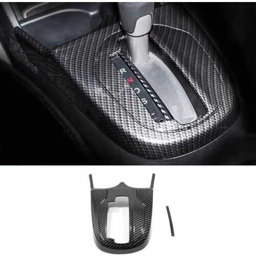 2014 2015 2016 2017 2018 For Honda FIT JAZZ Car Gear Shift Knob Frame Panel Cover Trim ABS Matte/Carbon Fiber Auto Accessories