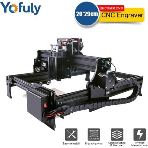 29*22cm Mini 3000mw/7w Upgrade Laser Engraver 2Axis CNC Engraving Machine DIY Engraver Desktop Wood Router /Printer