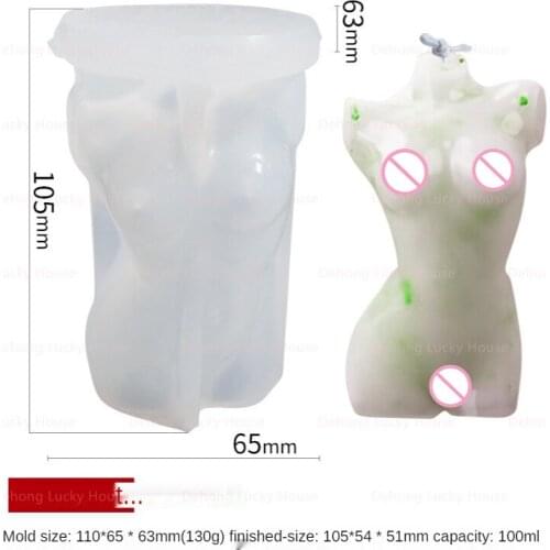 3D Body Candle Silicone Mold Male Female Crystal Epoxy Resin Mold Soaps Chocolate Cake Decor DIY Art Craft Gifts Making Supplies
