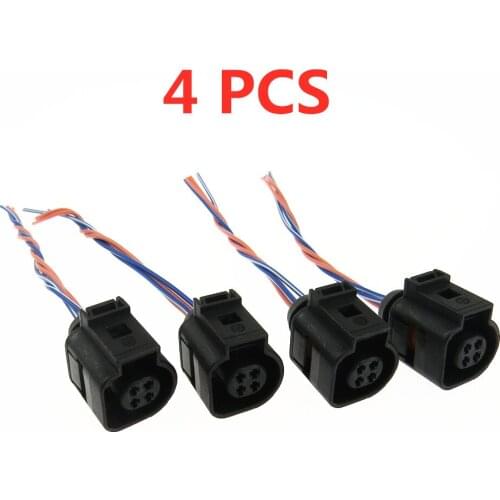4Pins Water Temperature Sensor Connector Cable Harness Pigtail Plug For Golf MK5 Passat B5 Beetle Tigua A4 A6 A3 4B0 973 712