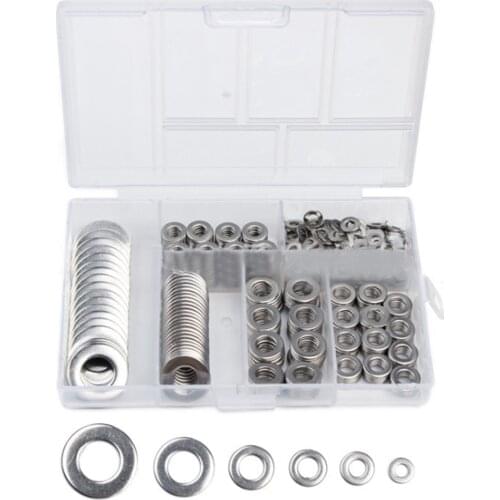 660 Pcs/Set M3 M4 M5 M6 M8 M10 Washer Spacers Stainless Steel Flat Washer Plain Gasket Spacers Kit Screw Bolt Fastener Metalwork