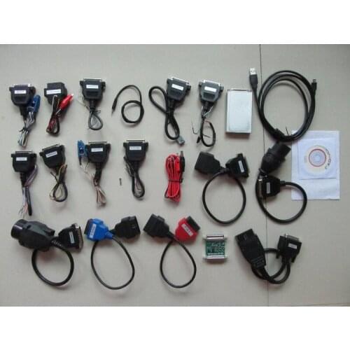 Carprog Dhl Free Car Prog Full v10.05 Programmer Repair Tools Mian Unit With 21 Adapters