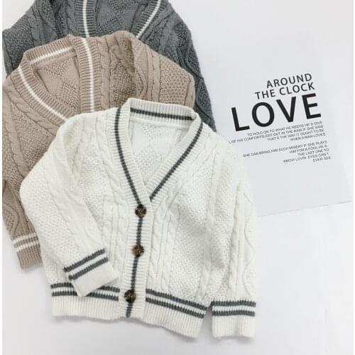 1 2 3 4 5 Years Kids Cardigan Boys Sweaters Autumn High Quality Knit Cardigan Casual Loose Sweater for Boy Toddler Clothing 2019