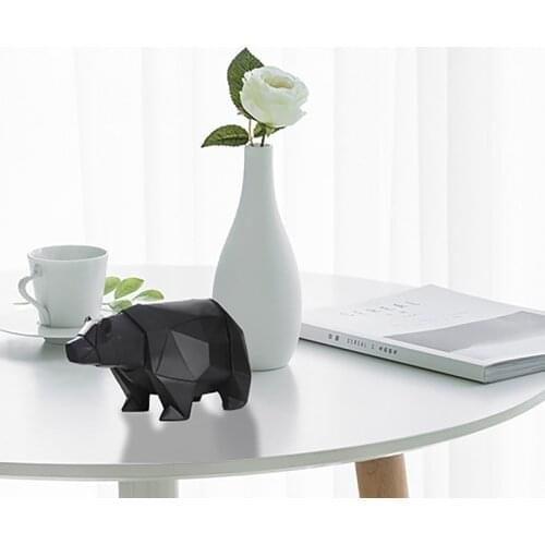 Polar Bear Piggy Bank Animal Coin Storage Resin Desktop Ornament Friends Family Christmas Gifts Birthday Gifts