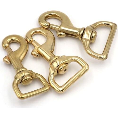 Brass Hook Pet Dog Buckle Backpack Chain Connection Hook Brass Square Tail Hook Luggage Leather Hardware Accessories 006