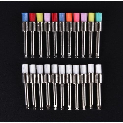 100Pcs/lot 4cm Brush Head With Box Dental Lab Nylon Latch Small Taper Polishing Polisher Prophylaxis Brushes Dentist Products