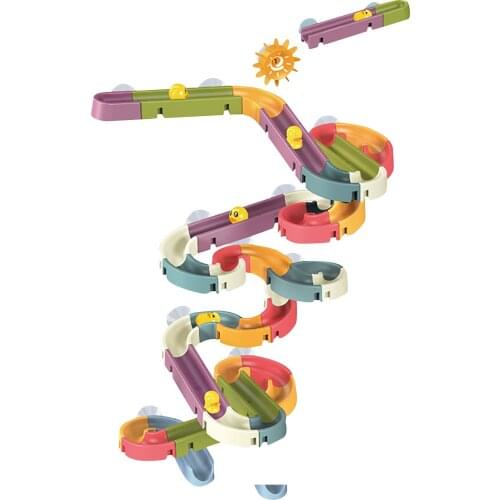 Fidget toys DIY Slide Indoor Waterfalls Track Stick to Wall Bathtub Toy Gifts Play Water Games Tool Bathing Shower Games Toy