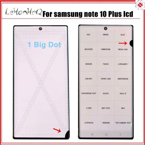 Original Note 10 Plus LCD With Dot For Samsung Galaxy Note10 Plus N975 LCD Display With Frame Touch Screen Digitizer Assembly