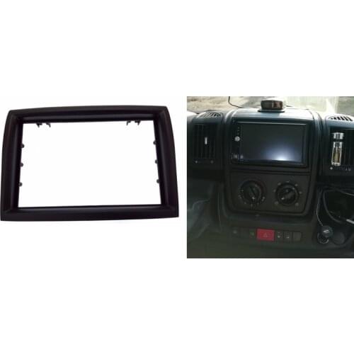 2 Din Fascia Fit For Peugeot Boxer Citroen Jumper Fiat Frame Ducato 2006+Radio CD DVD Dash Mount Trim Kit Fascia