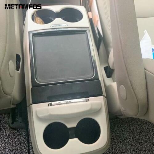 For Toyota Sienna 2019 2020 Carbon Fiber Front Cup Holder Water Bottle Decoration Frame Sticker Interior Accessories Car Styling