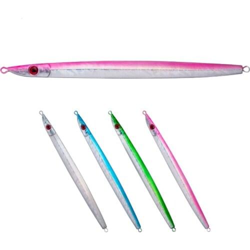 200g Boat Fishing Speed Jigging Lure Vertical Artificial Metal Lures Slim Casting Fast Sinking Metal Fishing Jigs Bait