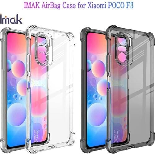 For Xiaomi POCO F3 6.67INCH Case IMAK Shockproof Airbag Soft TPU Crystal Back Cover for XIAOMI POCO F3 F 3 Phone Cases Fundas