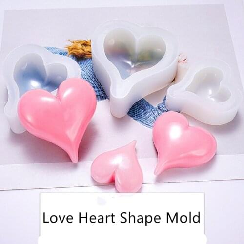 Clear Love Heart Shape Silicone Resin Liquid Mold New Crystal Cake Molds DIY Candle Making Tool Heart Soap Mold
