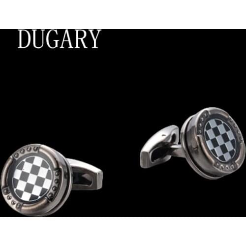 DUGARY Luxury shirt cufflinks for mens Brand cuff buttons cuff links High Quality round metal wedding abotoaduras gemelos