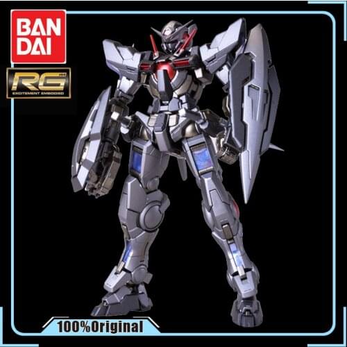 BANDAI RG 1/144 GN-001 Dark Color GUNDAM EXIA Assembling Model Action Toy Figures Childrens Gifts