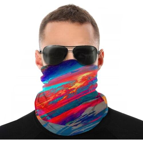 Nebula Starry Sky Scarf Neck Face Mask Unisex Fashion Tube Mask Seamless Bandana Versatility Headwear Biking Hiking