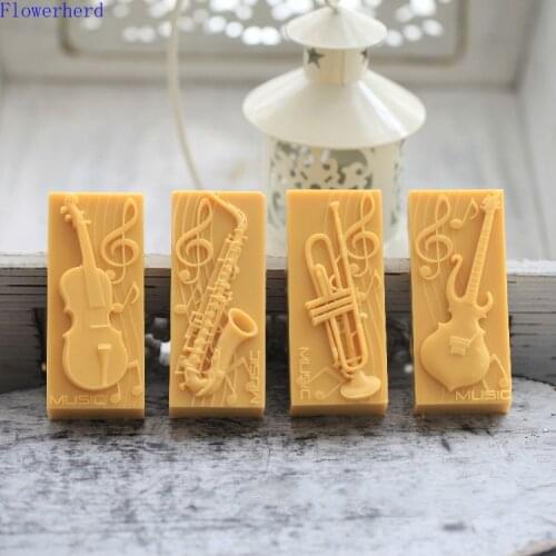 Handmade Soap Silicone Mold Musical Instrument Mold Resin Mold Soap Making Kit Chocolate Mold Candle Making Fondant Tools