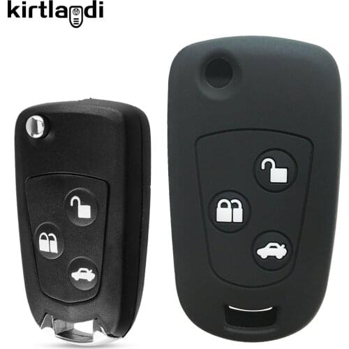 Kirtlandi 3Button Modified Folding Filp Car Remote Key Case Cove for Ford Mondeo Focus 2 3 Festiva Fiesta Fusion Key Case Holder