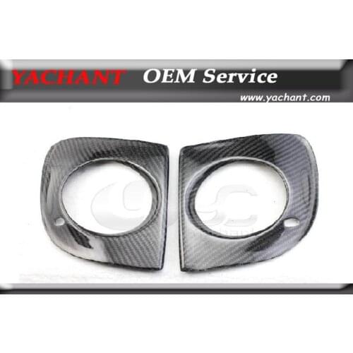 Car-Styling Carbon Fiber CF Front Fog Lights Cover Fit For 2008-2012 Mitsubishi Lancer Evolution EVO X EVO 10 Fog Lights Covers