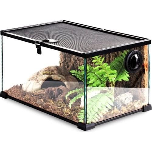 Glass Climbing Cylinder Lizard Guard Palace Snake Beetle Tortoise Climbing Pet Crawler Ceratophrys Feeding Box