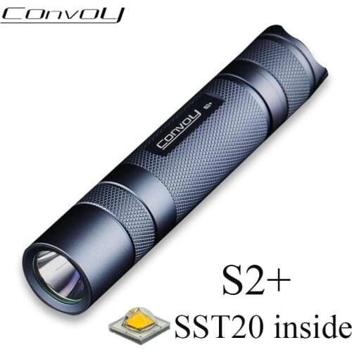 Convoy S2+ SST20 Flashlight Linterna LED 18650 Flash Torch Light Temperature protection Camping Hiking Work Light Bicycle Lamp