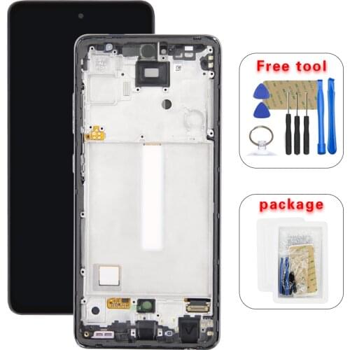 100% Original 6.5'' AMOLED Display for Samsung Galaxy A52 5G A526 A526F A526F/DS LCD Touch Screen Digitizer Parts with Frame