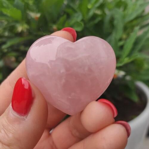 3pcs Natural Pink Quartz Crystal Heart Shape Stone Beads for jewelry making Chakra Healing Reiki Beads