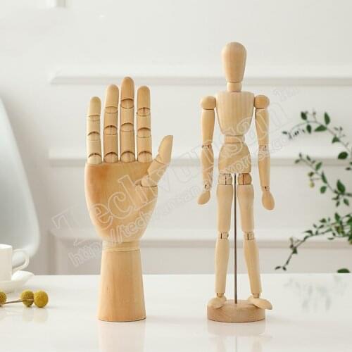 3piece/lot Wooden doll model Creative home furnishing room decoration Office desktop display