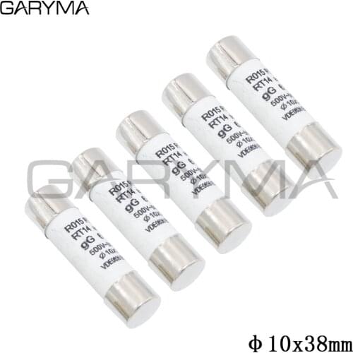 5pcs RO15 RT18 RT14 10x38mm Fuse 500V 10*38 Fast Blow Ceramic Fuses 0.5A 1A 2A 3A 4A 5A 6A 8A 10A 16A 20A 25A 32A