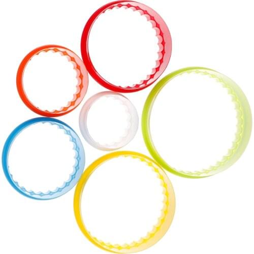 6Pcs/set Round/Flower Shaped Dough Cutting Tool Dumplings Cutter Kitchen Gadgets