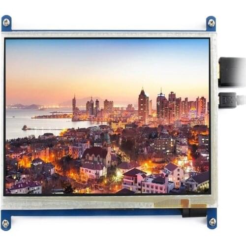 Waveshare 800*480 7" Capacitive Touch Screen LCD type B for Raspberry Pi Black Computer Monitor Supports Windows 10/8.1/8/7