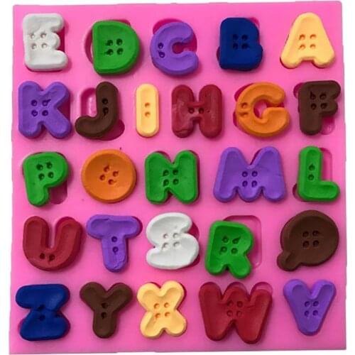 Alphabet Cookie Cutter Silicone Capital Letters Chocolate Fondant Cutter Baking Cupcake Mold Cake Decorating Kitchen Tools