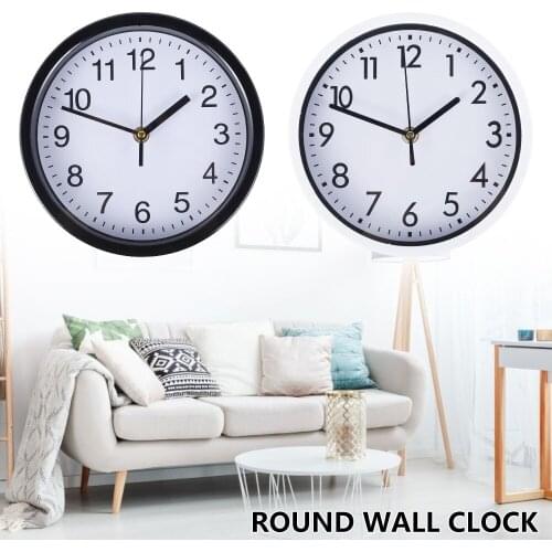 2021 New Arrival Classic Vintage Round Wall Clock Modern Plasitc Hanging Watch Clock Cute Desktop Student Dormitory Home Decor