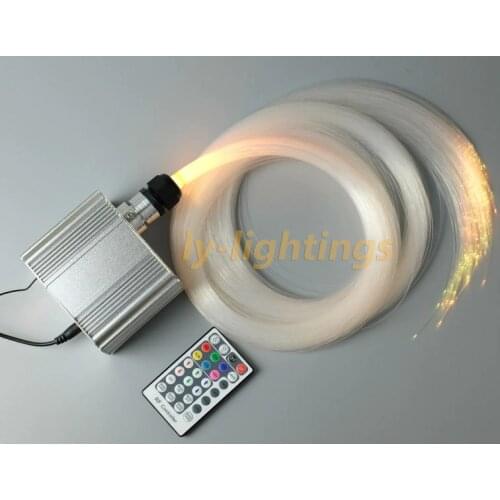 DIY twinkle stars optic fiber lights optical fiber light led light box with 0.75mmx2.5mx200pcs fibres ceiling light wall lamp