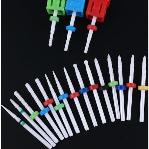 Ceramic Nail Drill Bit Ball Pointed Milling Cutter Electric Manicure Drills Pedicure Apparatus Burr Gel Remove Accessories