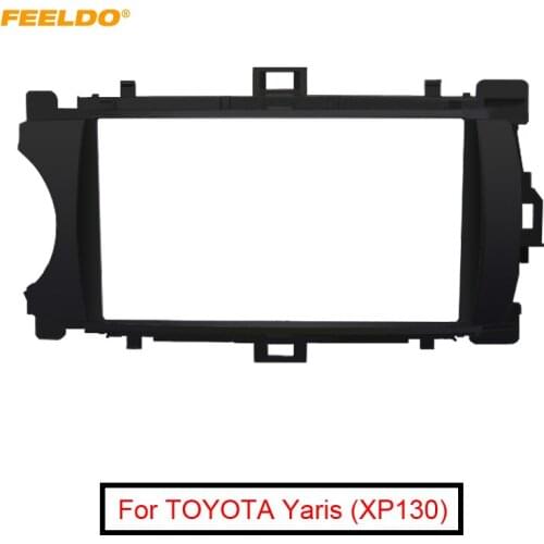 FEELDO Car Audio 2DIN Fascia Panel Frame Adaptor For TOYOTA Yaris (LHD) CD/DVD Dashboard Plate Frame Installation Kit #AM4869
