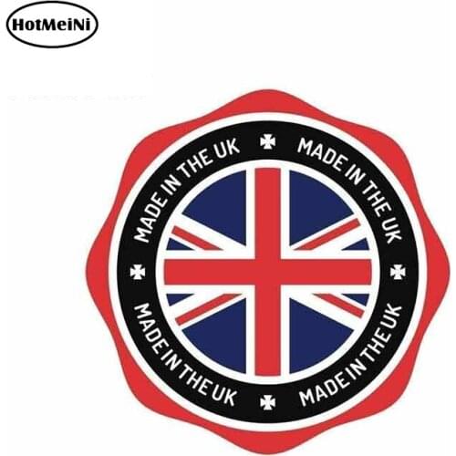 HotMeiNi 13cm x 13cm for Made in the UK England Graphics Car Stickers and Decals Car Wrap Waterproof Car Door Protector Decor