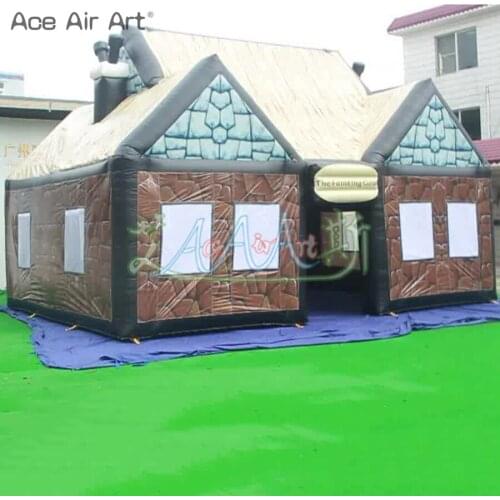 Custom 8m L x 5m W gaint inflatable irish pub tent air house tent blow up bar tent party beer exhibition canopy for sale