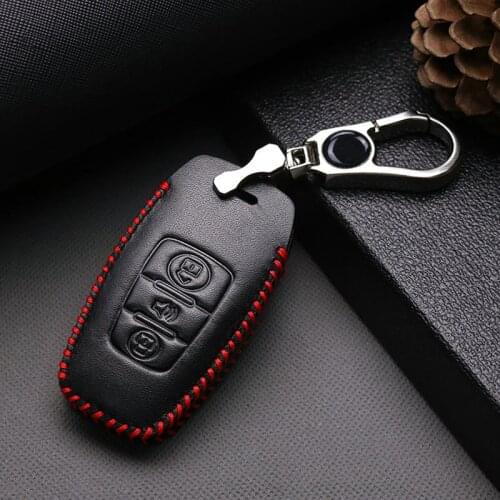 Leather Car Keyring Key Case Cover For Great Wall Haval F7 F7X H6 H9 H7 H8 GMW H2 H4 F5 Hover Key Chain Key Holder Accessories