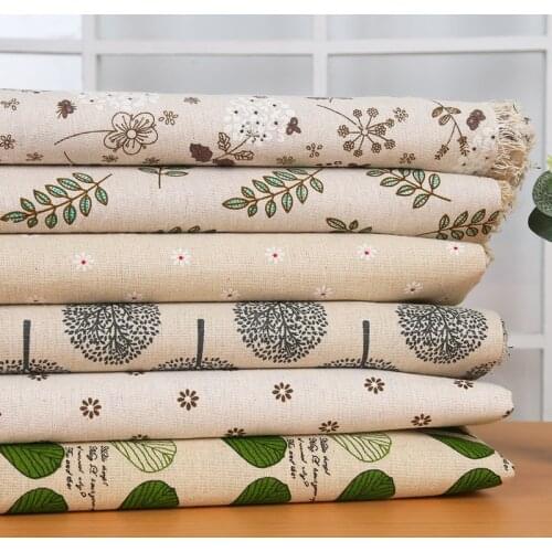 Printed cotton fabric floral pattern linen fabric sofa pillow tablecloth material upholstery