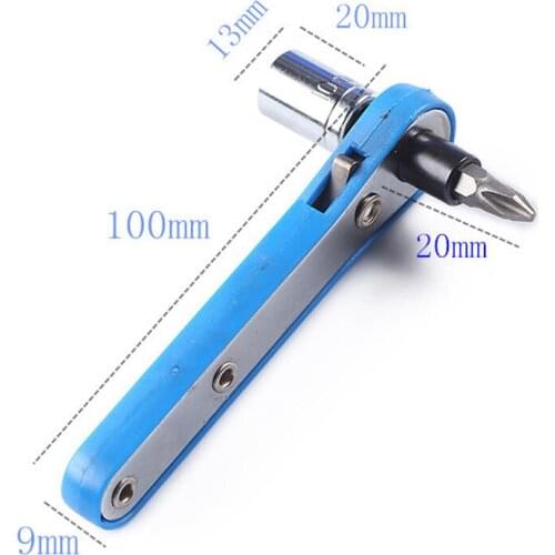 3in1 1/4" Wrench Driver Set Screwdriver Ratchet Handle with Interchangeable Driver PH2 Bits and Socket Torque Wrench Tool